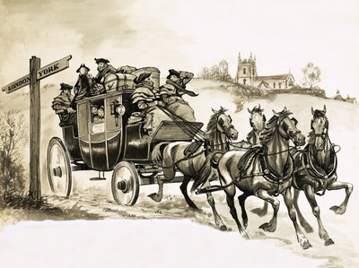 A Stagecoach to York by English School